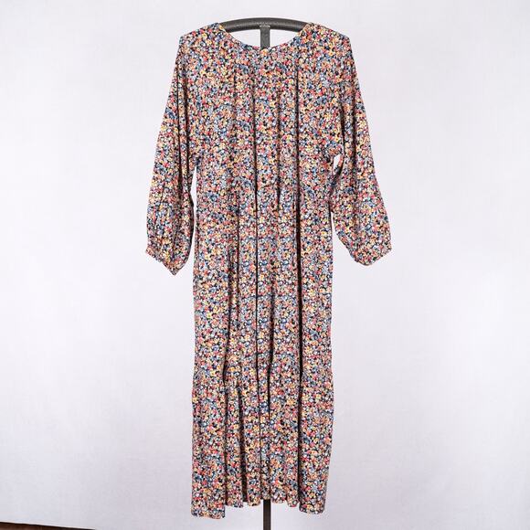Old Navy Tiered Floral Shift Dress Size XXL 2XL Cottage Prairie Flowy Romantic - Picture 3 of 6